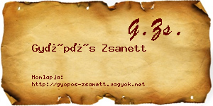 Gyöpös Zsanett névjegykártya