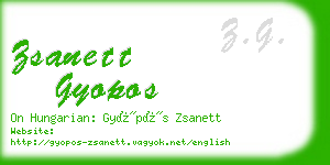 zsanett gyopos business card